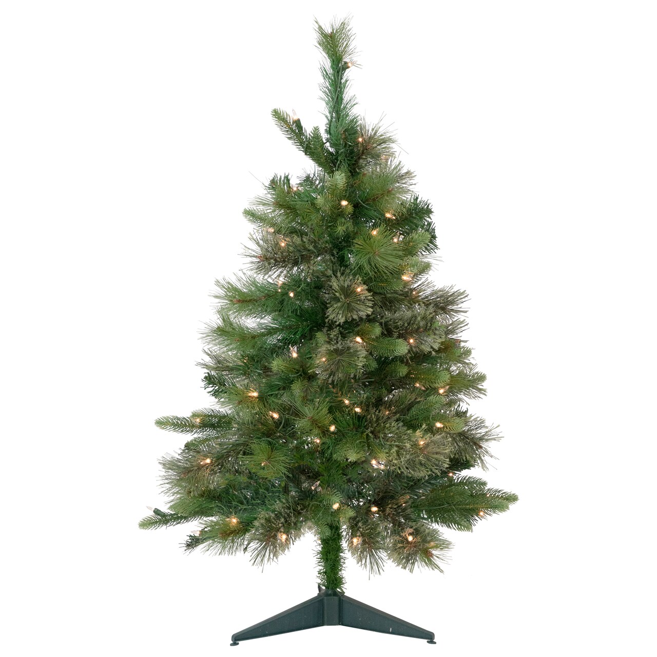 Northlight 3&#x27; Pre-Lit Kingston Cashmere Pine Full Artificial Christmas Tree, Clear Lights